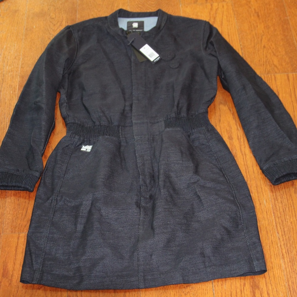 G-STAR RAW Dark Blue Denim Dress Size Large NWT